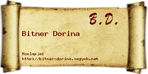 Bitner Dorina névjegykártya