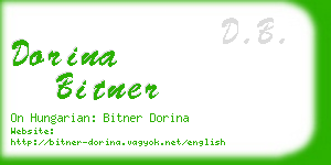 dorina bitner business card